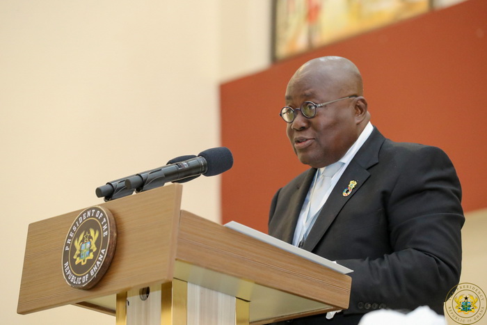President Akufo-Addo addressing the opening session of the annual general conference of the Ghana Bar Association in Sunyani